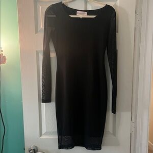 Philosophy Elegant Black Long Sleeve Dress